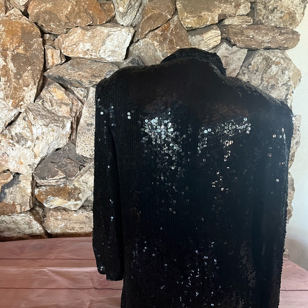 Candlelight Black Sequenced Blazer - image 3